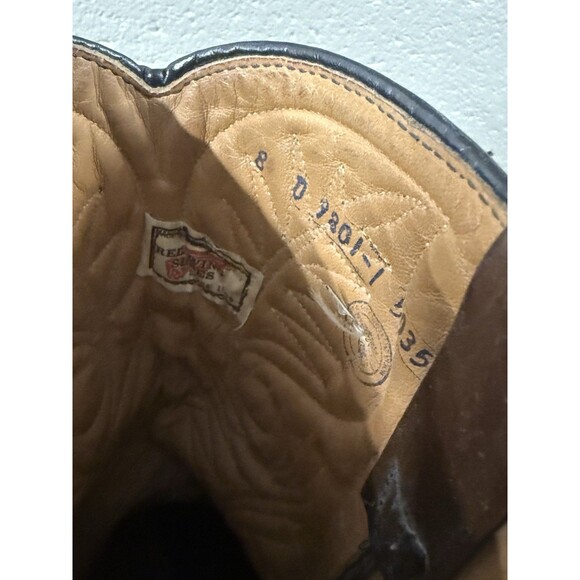 Men’s Vintage Red Wing 9801 Pecos Cowboy Boots Brown Made In USA Sz 8 D Pull On main image 5